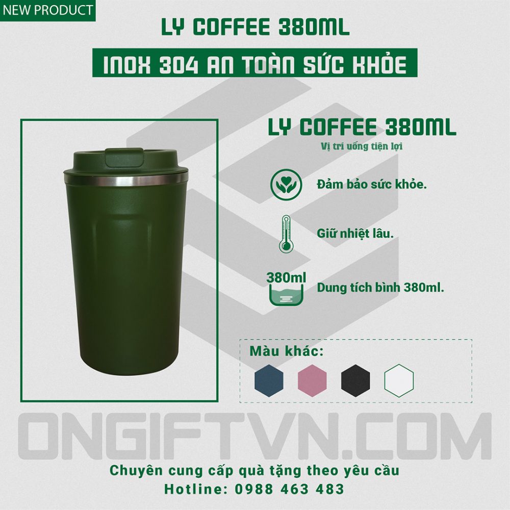 ly coffee giữ nhiệt 380ml