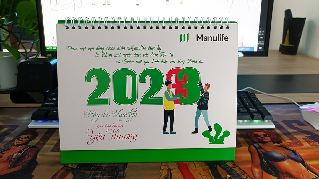 lịch để bàn Manulife 2023
