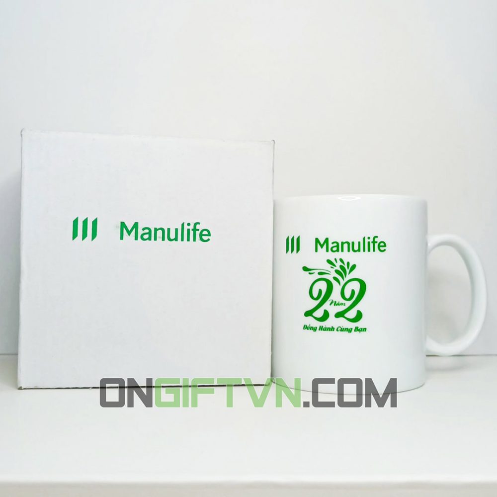 cốc sứ logo manulife