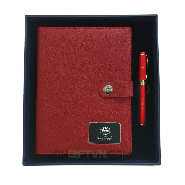 set sổ bút đỏ không usb