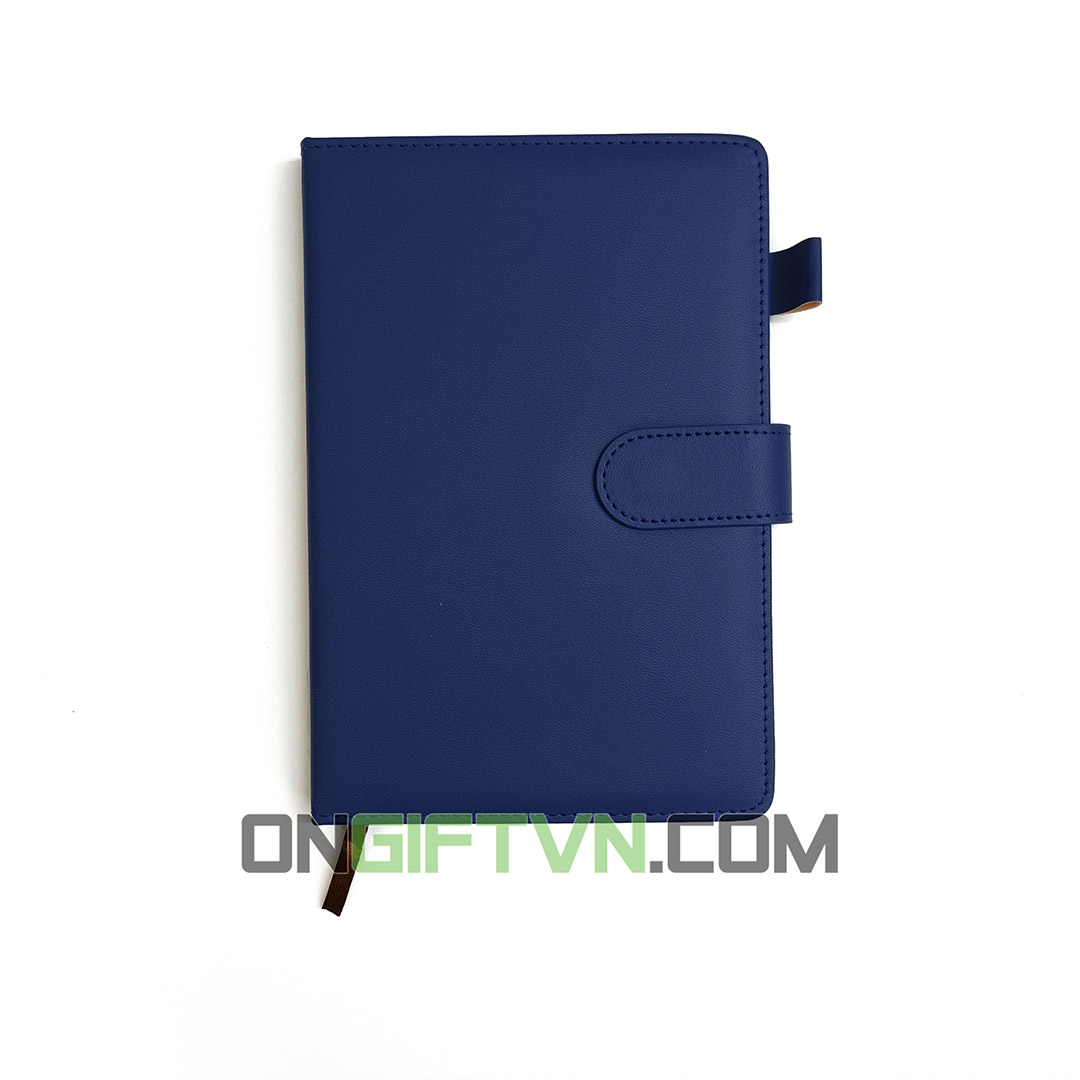 sổ da dán gáy xanh dương