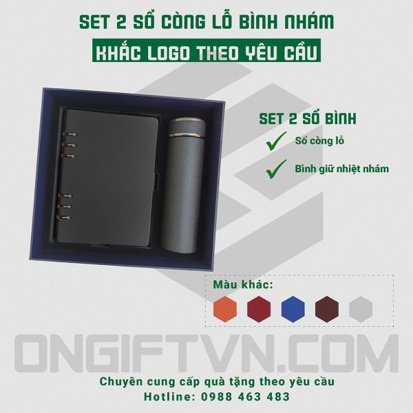 set sổ còng lỗ bình nhám
