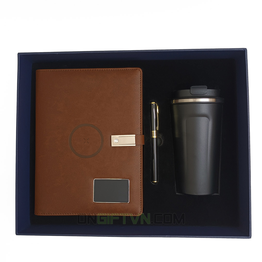 set sổ đa năng bút ly coffee